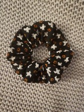 Handmade Hair Scrunchie Ghost and Pumpkin Theme   