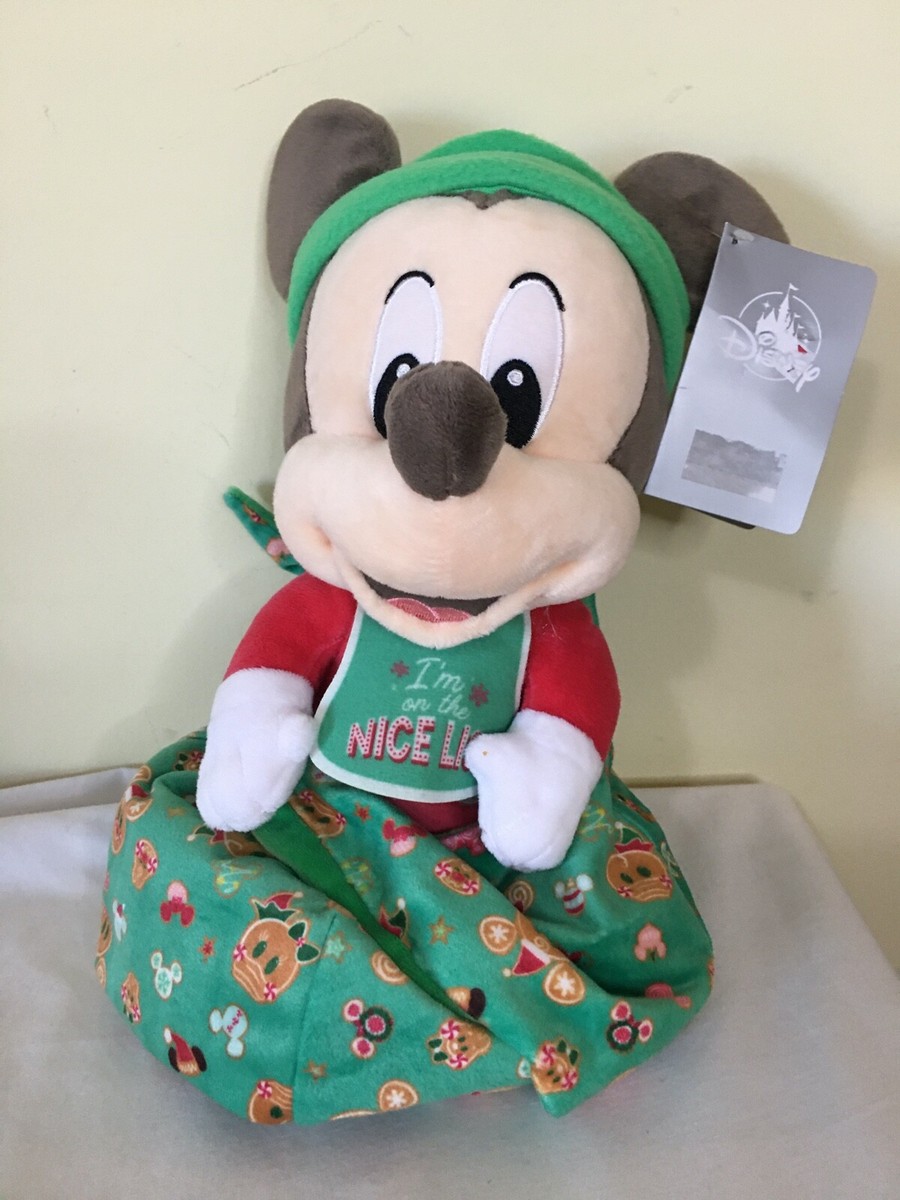 New Disney Store Mickey Mouse Baby Holiday Christmas Plush