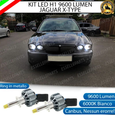 ELM KIT FULL LED H1 CANBUS 360° JAGUAR X-TYPE CON LENTICOLARE 9600 LUMEN 6000K
