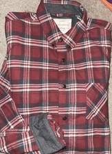 Mens Original Weatherproof Vintage Long Sleeve Flannel Button Up Shirt Large EUC