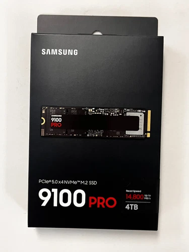NEW SAMSUNG SSD 9100 PRO 4TB PCIe 5.0x4 M.2 2280 MZ VAP4T0B/AM