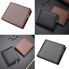 US1Pc Men's Bifold Leather Wallet With ID Window Credit Card Holder Slim Purse