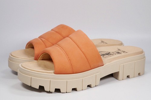 RRP £85 Brand New Fly London Jasy 863 Fly Women's Peach Leather Sandals Size 8
