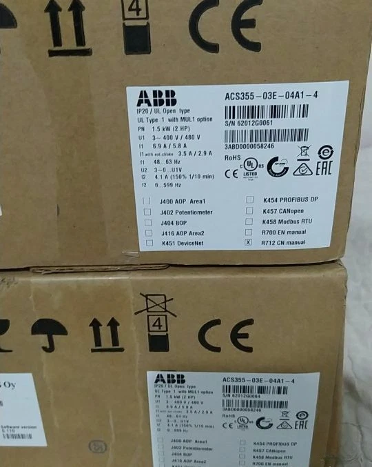 New 1PC ABB ACS355-03E-04A1-4 380V 1.5KW Inverter Expedited Shipping - Image 3 of 4