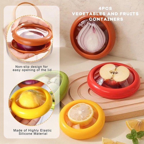 4Pcs Silicone Avocado Saver Reusable Food Savers Fresh Stretch Pod for Fridge AU - Picture 10 of 12