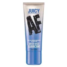 Juicy AF Edible Flavored Water Based Lubricant Blue Raseberry