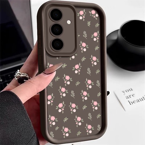 Coque Pour Samsung S25 Ultra S24 FE S23 S22 A16 A15 A55 A35 À motifs Floral Case - Zdjęcie 8 z 17