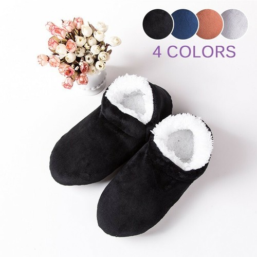 Mens Indoor Shoes Floor Fluffy Fur Home Indoor Slippers Socks Soft Thick