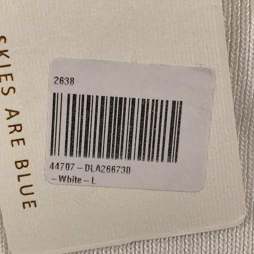Skies Are Blue Womens Size Large White Ribbed Knit V Neck Pullover Cami Top NWT - 第 3/10 張圖片