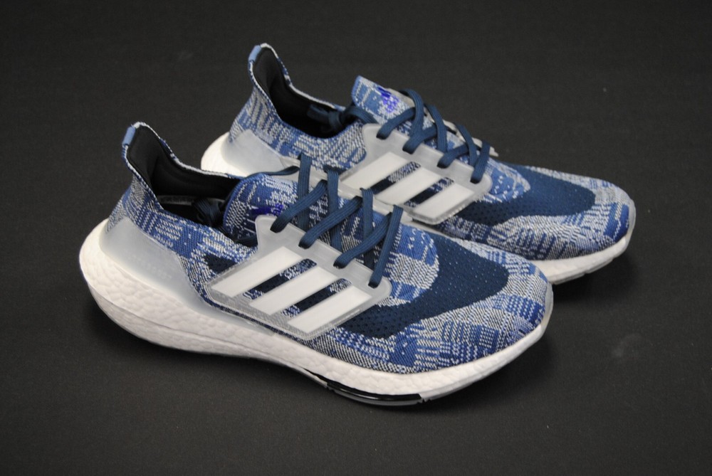 [FX7729] NEW MEN'S ADIDAS ULTRABOOST 21 PRIMEBLUE SASHIKO CREW BLUE WHITE AM520