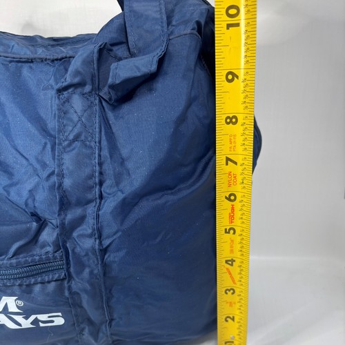 Bolso de Mano Pan Am Holidays Airline Azul Nylon Logo Azafata De Colección - Imagen 8 de 9