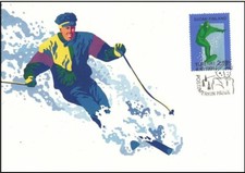 Finlandia Snowboard Slalom Sci Alpino Sport Invernali Finlandia Come Nuovo Maxi FDC 1991