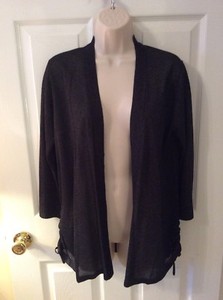 NWT Grace The Perfect Fit Black Lightweight Cardigan 3/4 Sleeves Women ...