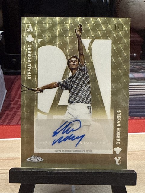 2025 Topps Chrome Tennis Aces Autograph Stefan Edberg Superfractor 1/1