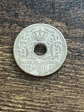 1921 Netherlands East Indies 5 Five Cents Rare 100+ Year-Old Actual Coin TB7784*