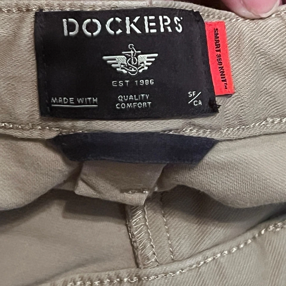 Jeans cáqui Dockers Coupe Droite perna reta cintura média tamanho 33x24 dinheiro antigo - Imagem 3 de 4