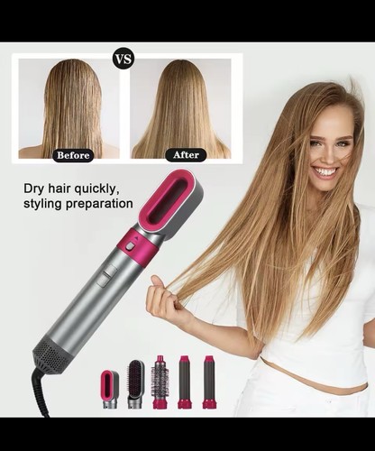 5 in 1 Hair Dryer Brush Hot Comb Air Volumizer Curler Straightener Curg Style - Picture 3 of 3