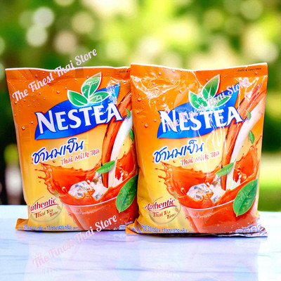 Nestea Instant Thai Milk Tea Mix Powder Authentic Thai Tea Taste pack of 2 Bags