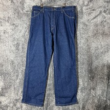 Dickies Jeans Mens 38x30 Blue High Rise Straight Leg Denim Workwear Pants Casual