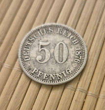 M&uuml;nze Deutsches Reich Kaiserreich Silber 50 Pfennig 1876