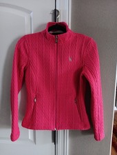 Women's Spyder Core Sweater Full Zip Fleece Lined Size S/P Watermelon 2317 EUC