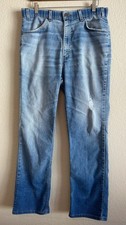 Rare Vintage 90  s Levis Jeans Mens Action Blue Denim 36x32 Brown Tab USA Western