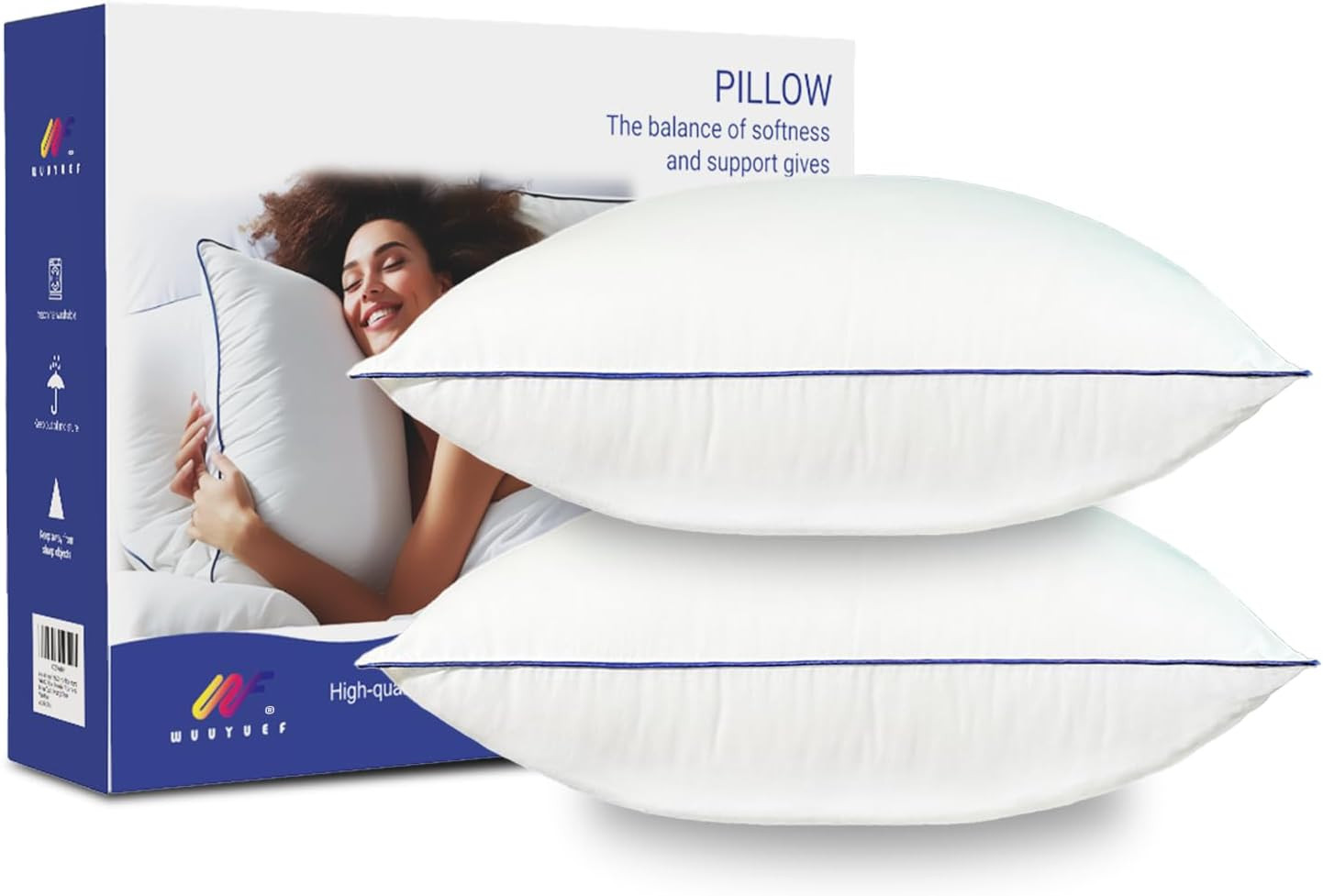 20X20 Pillow Inserts Set of 2 &ndash; Firm Hypoallergenic Square Pillow Inserts, Oeko-