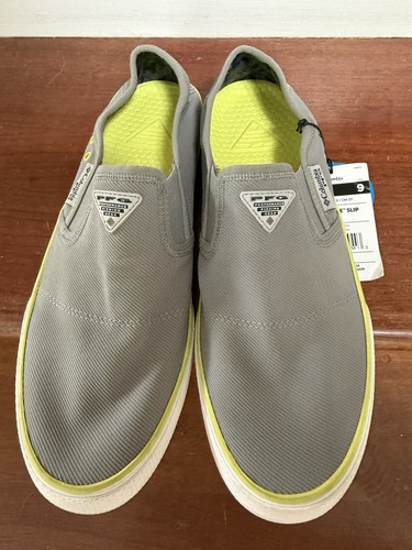 Columbia NEU Slack Tide Slip PFG Oxford grau Slipper Schuhe Herren Größe 9 Neu mit Etikett