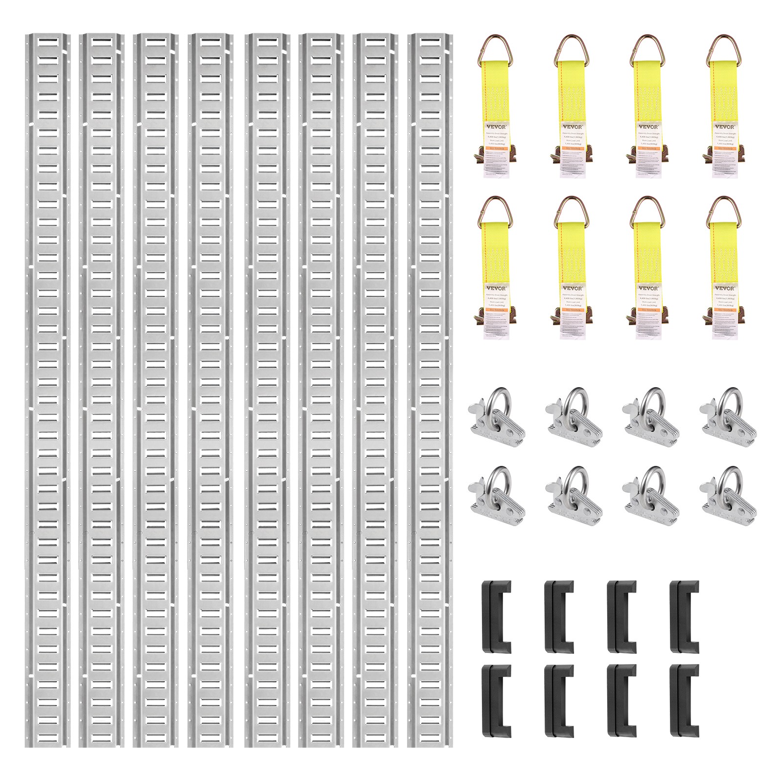 Kit d'arrimage E-Track VEVOR de 1524 mm pour stopper le glissement du chargement