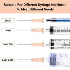 25 Gauge 1.5 Inch Needle, Individually Wrapped, 100 PCS Luer Lock Needles Ind...