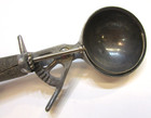 Primitive Old 1910's Spring Gear Action Antique Ice Cream Scoop w Wood Handle — photo 2