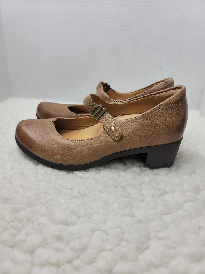 Zapatos cómodos Dansko Callista Mary Jane para mujer talla 5,5 marrón cuero bruñido Foto 3 de 4
