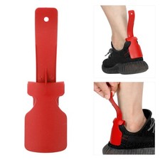 Professional Adult Children Shoe Horn Elderly Travel Ergonomic Shoe HelperRed