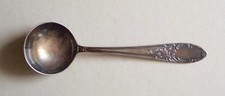 Gro&szlig;er Sahnel&ouml;ffel - Alpaka 100 Silberauflage - L&auml;nge: 16cm  Gewicht: 60 Gramm