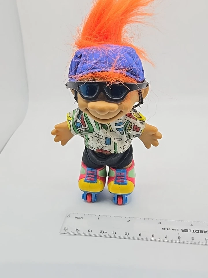 Sombrero patinador vintage Russ Troll de 5 pulgadas pelo naranja Foto 4 de 4