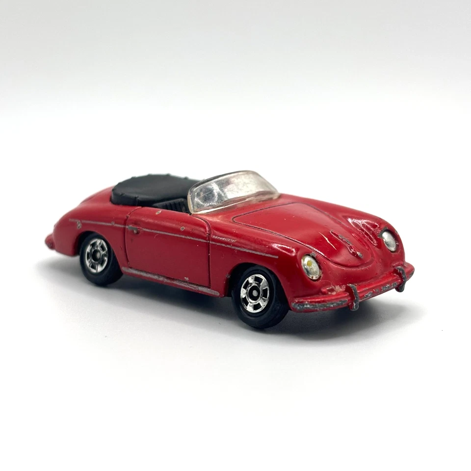 Coche diecast Tomica Porsche 356 Speedster F9 rojo 1/59 vintage hecho en Japón por Tomy Foto 2 de 4