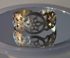 Russische 875 Silber Armreif 23k Gold Vergoldet Schmuck Handarbeit Vintage