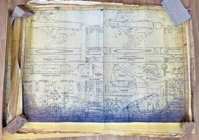 RIESIGES KONVOLUT WW1 110PS CLERGET SOP MIT DREIFLUGZEUG FLUGZEUGZEICHNUNGEN