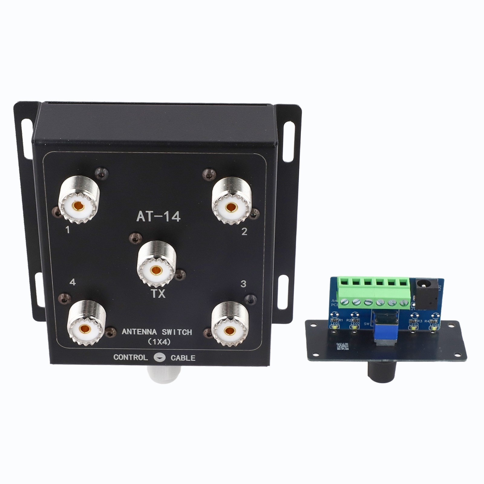 Multi Antenna 4 Way Coax Switch Remote Control for 1 8 to 60MHz Applications