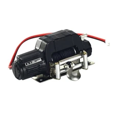 Black Warn Winch Fits For SCX10 D90 D110 TF2 TRX4 KM2 1:10 RC Car Repair Parts