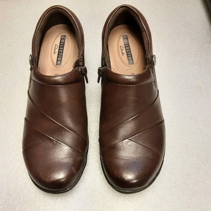 CLARKS WOMEN'S  CHANNING SHOES BROWN 8M