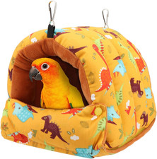 Bird Nest House Winter Warm Snuggle Hut Bird Bed Hanging Hammock for Parrots Bud