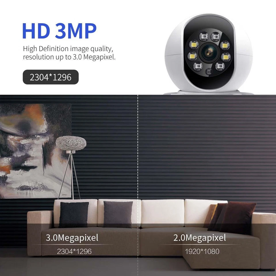 WIFI 3MP Smart PIR Alarm With 2.8" Screen Video Call 2-Way Audio Visual Camera - Image 4 of 4