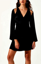 Astr The Label Shoulder Cutout Long Sleeve Mini Dress Sz 4 $259 *796