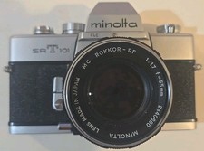 Minolta SRT101 35mm SLR Film Camera MC Rokkor-PF 55mm f1.7 Japan