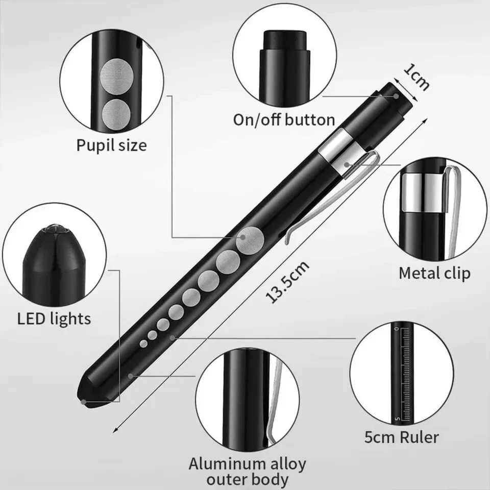 3 Pcs Diagnostikleuchte Pupillenleuchte Medizinische Penlight Wiederverwendbare - Bild 3 von 4