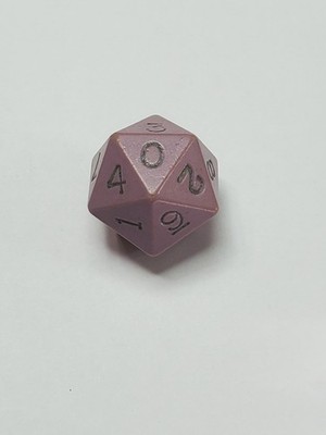 GAMESCIENCE Dice D20 0-9 Twice Opaque Purple VINTAGE Dungeons And Dragons 