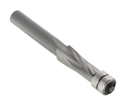 ENT 13490 Bündigfräser VHW Z2 Spiralgenutet, 2 Kugellager S8x32 D10mmx25mm GL7