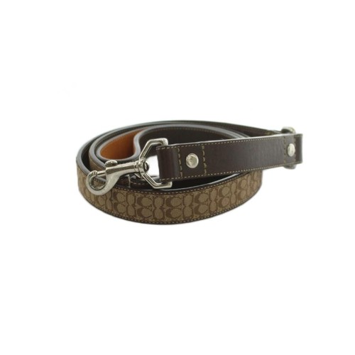 Coach Lead Pet Supplies Leather Signature Pattern Brown 4005
