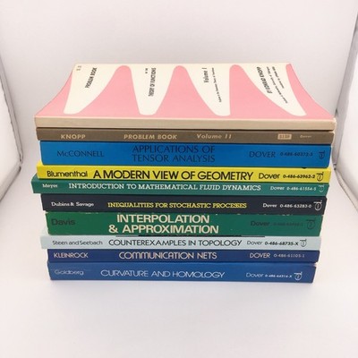 Vintage Dover Advanced Mathematics Math Paperback Books (Lot of 10)